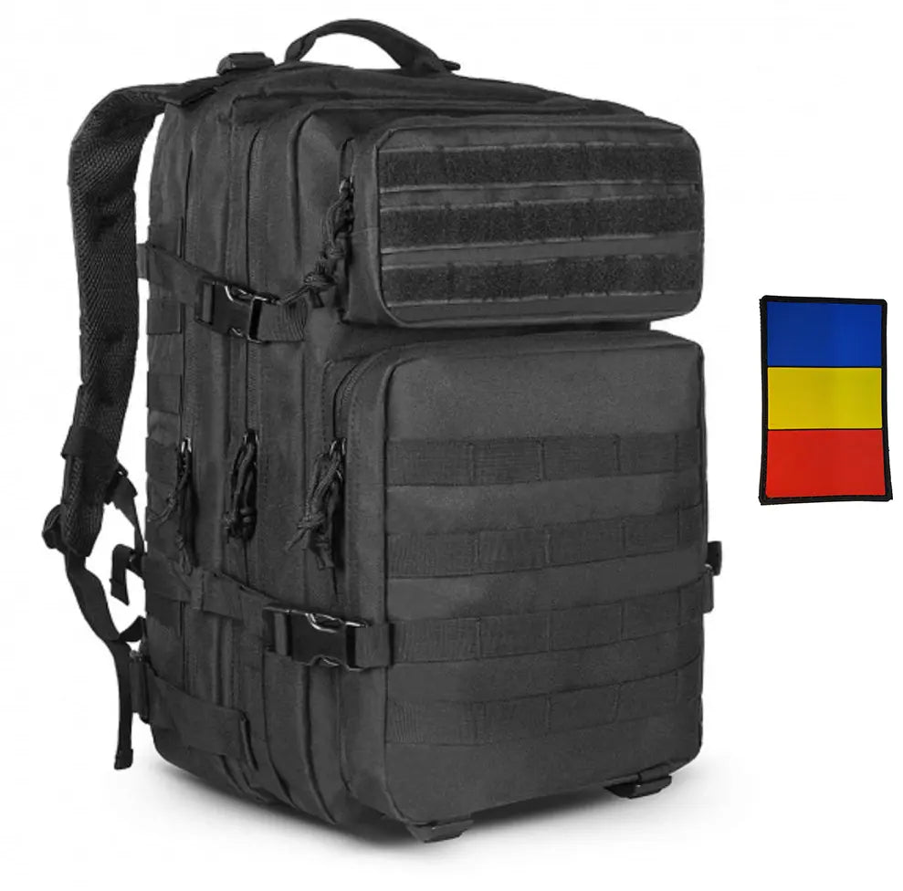 Rucsac Militar MOLLE BESEDER 45L Material Tehnic 600D Steag Tricolor