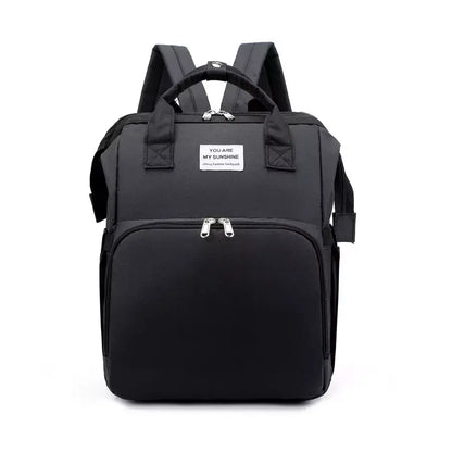 Rucsac multifunctional BESEDER pentru mamici, cu patut pliabil, protectie solara si mufa USB