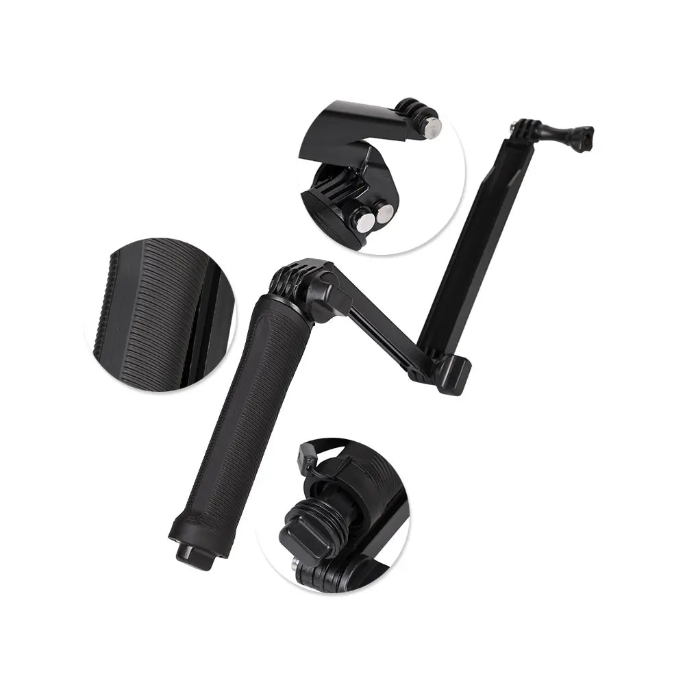 Selfie Stick, pliabil, cu mini trepied, pentru camere video sport, utilizabil in apa