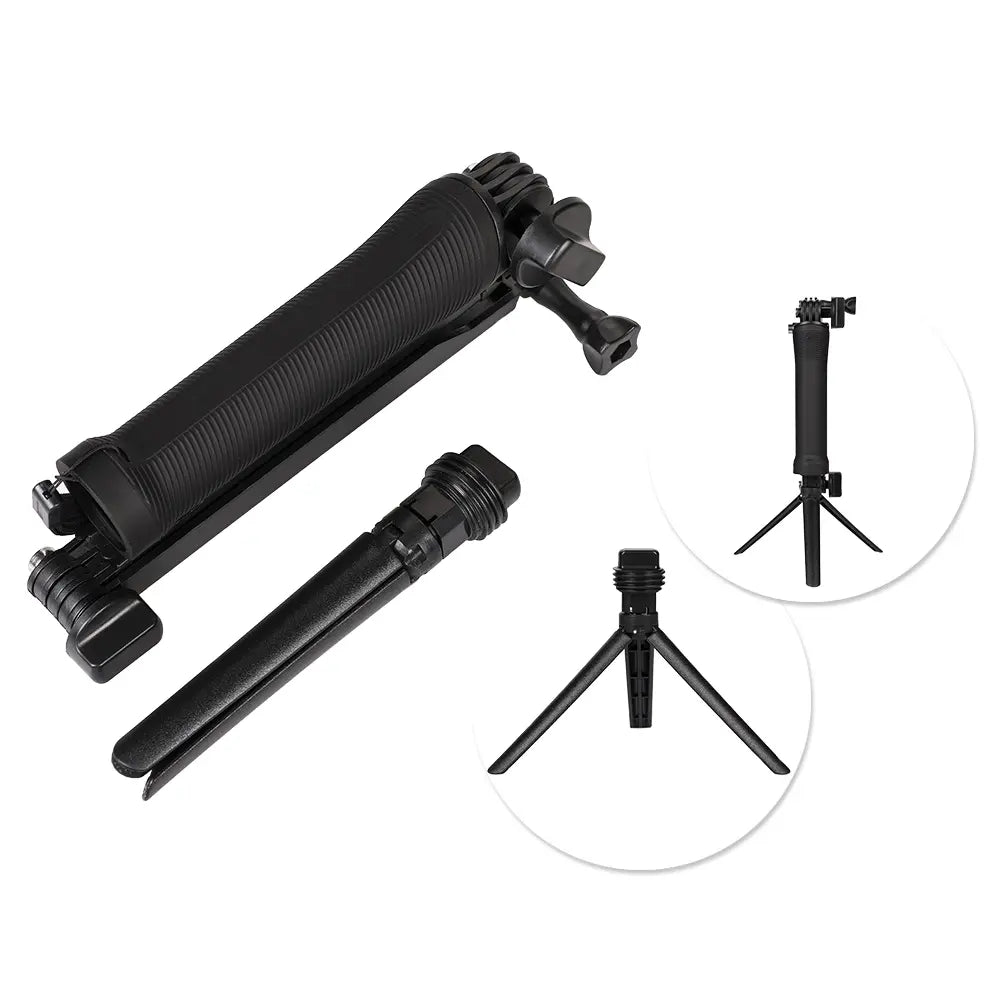 Selfie Stick, pliabil, cu mini trepied, pentru camere video sport, utilizabil in apa