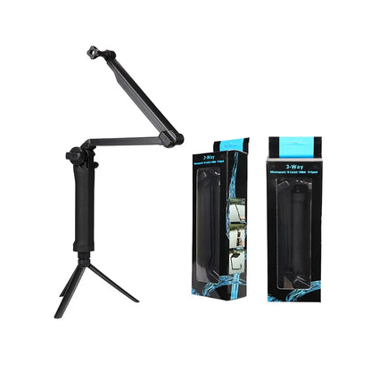 Selfie Stick, pliabil, cu mini trepied, pentru camere video sport, utilizabil in apa