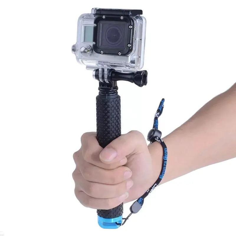 Selfie stick telescopic, din aluminiu, rezistent la apa, pentru camere de actiune