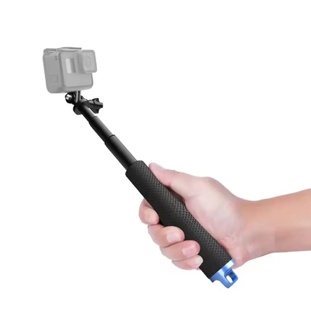 Selfie stick telescopic, din aluminiu, rezistent la apa, pentru camere de actiune