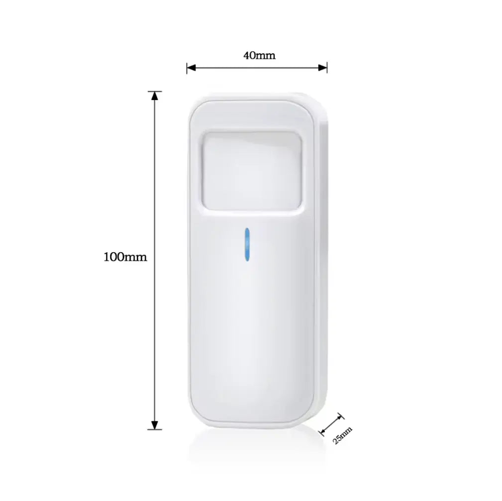Senzor de miscare inteligent, independent, WiFi, compatibil TuyaSmart si SmartLife, baterie CR123A, alb