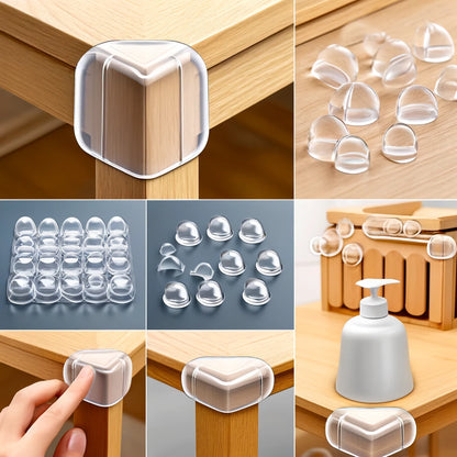 Set 10 Protecții Colțuri Mobilier din Silicon Transparent pentru Siguranța Copiilor, BESEDER