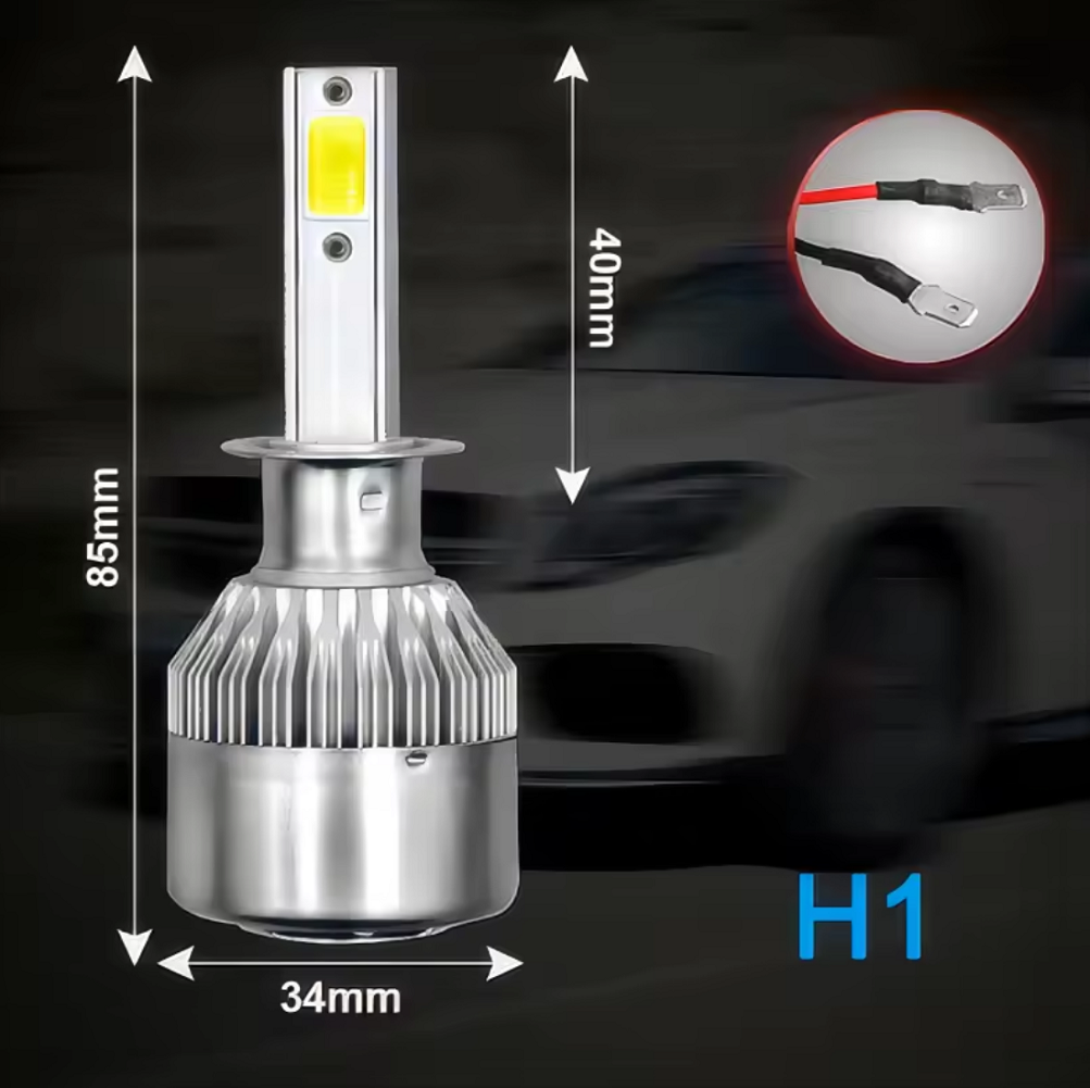 Set LED-uri auto 6500K 3800 lumeni, 36W, radiator aluminiu BESEDER