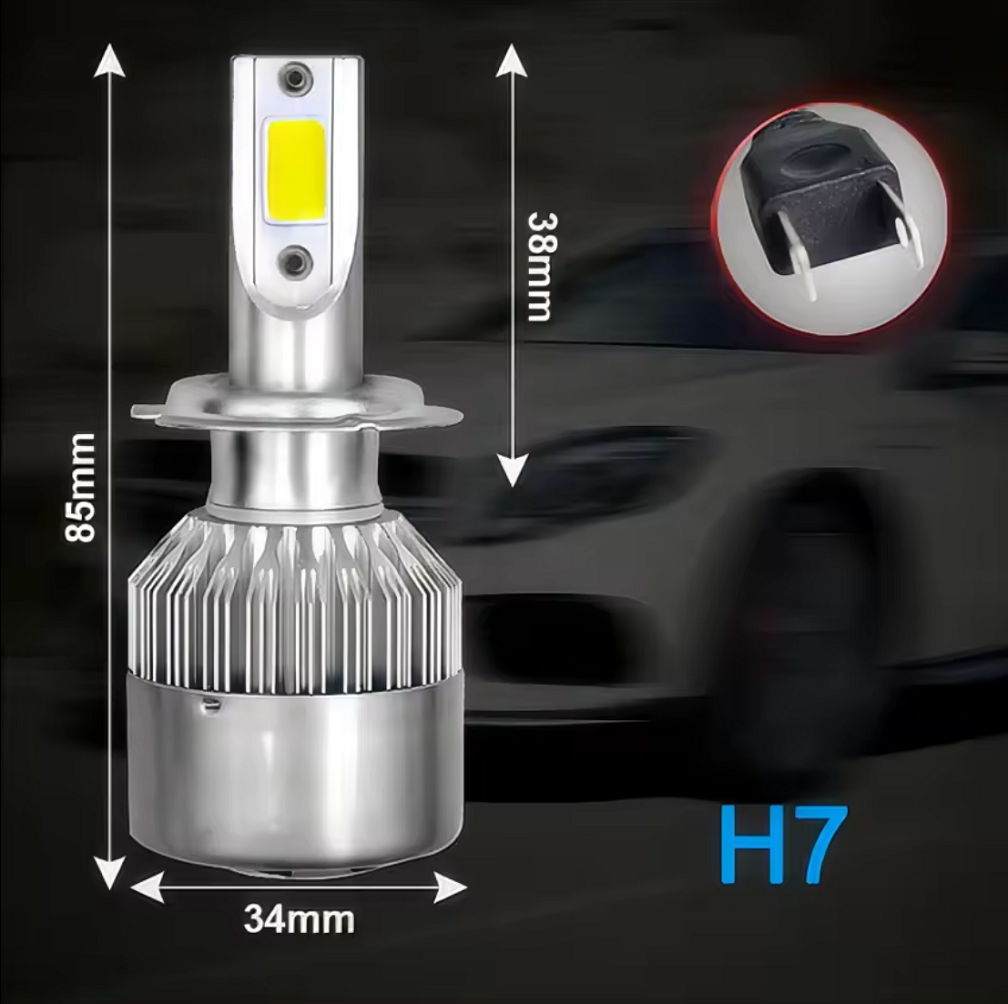 Set LED-uri auto 6500K 3800 lumeni, 36W, radiator aluminiu BESEDER