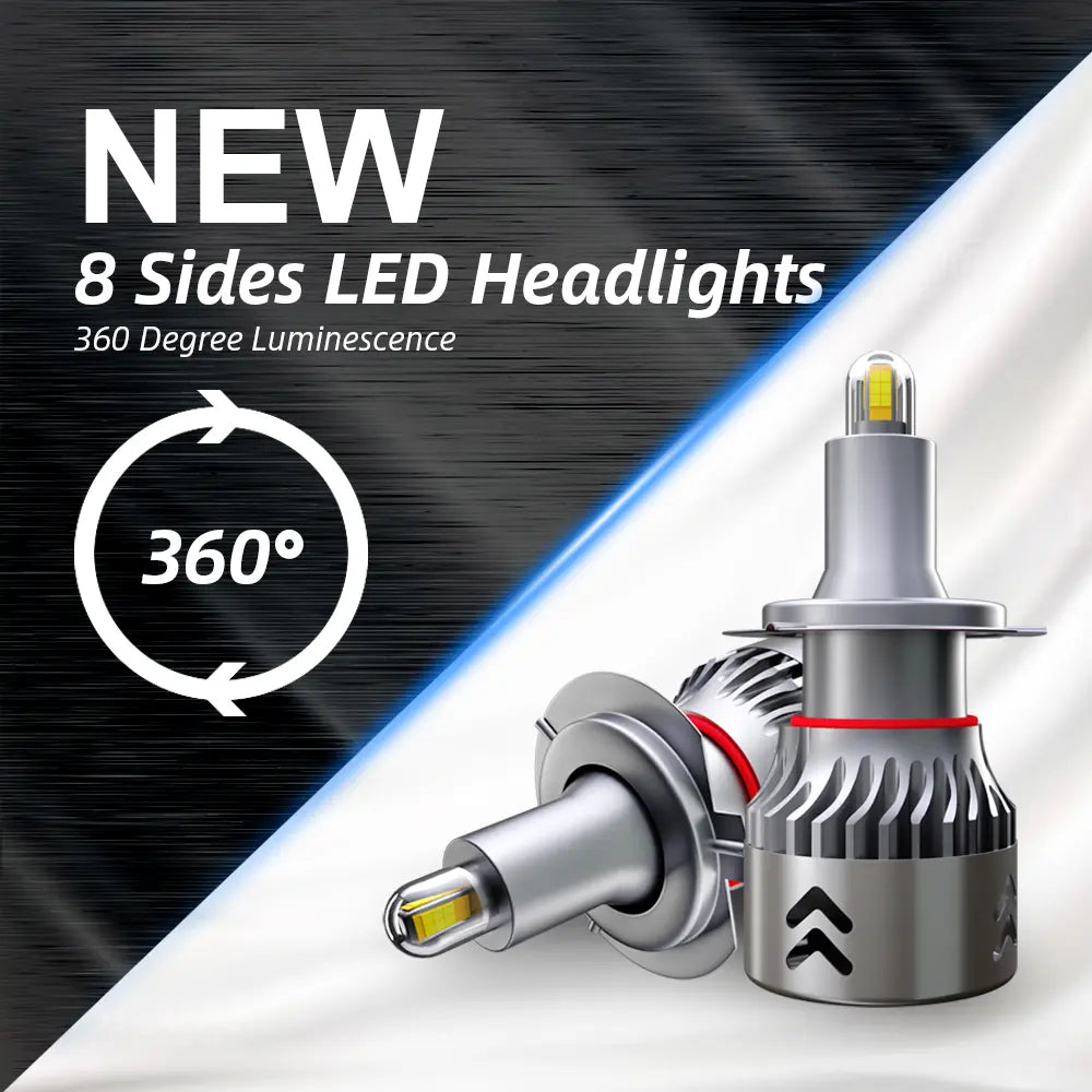 Set 2 Becuri led H7 70W M1904 Chip Led CSP TX3570, 8400lm, Radiator Aluminiu, Premium, BESEDER