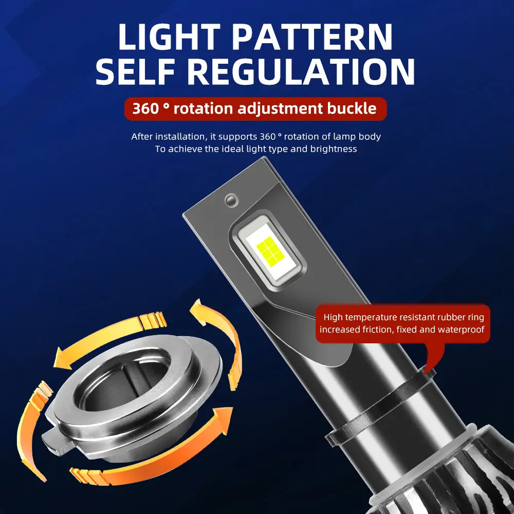 Set 2 Becuri LED H7 70W P1C 9000lm Chip Led CSP TX3570, Radiator Aluminiu, Premium, BESEDER