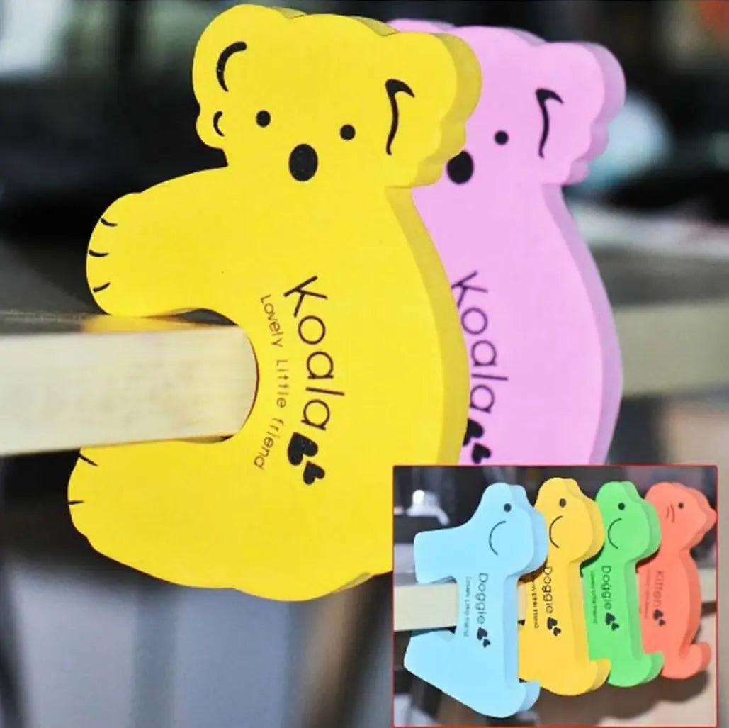 Set 4 Protecții Uși Koala Siguranță Copii, Spumă, Multicolor, BESEDER