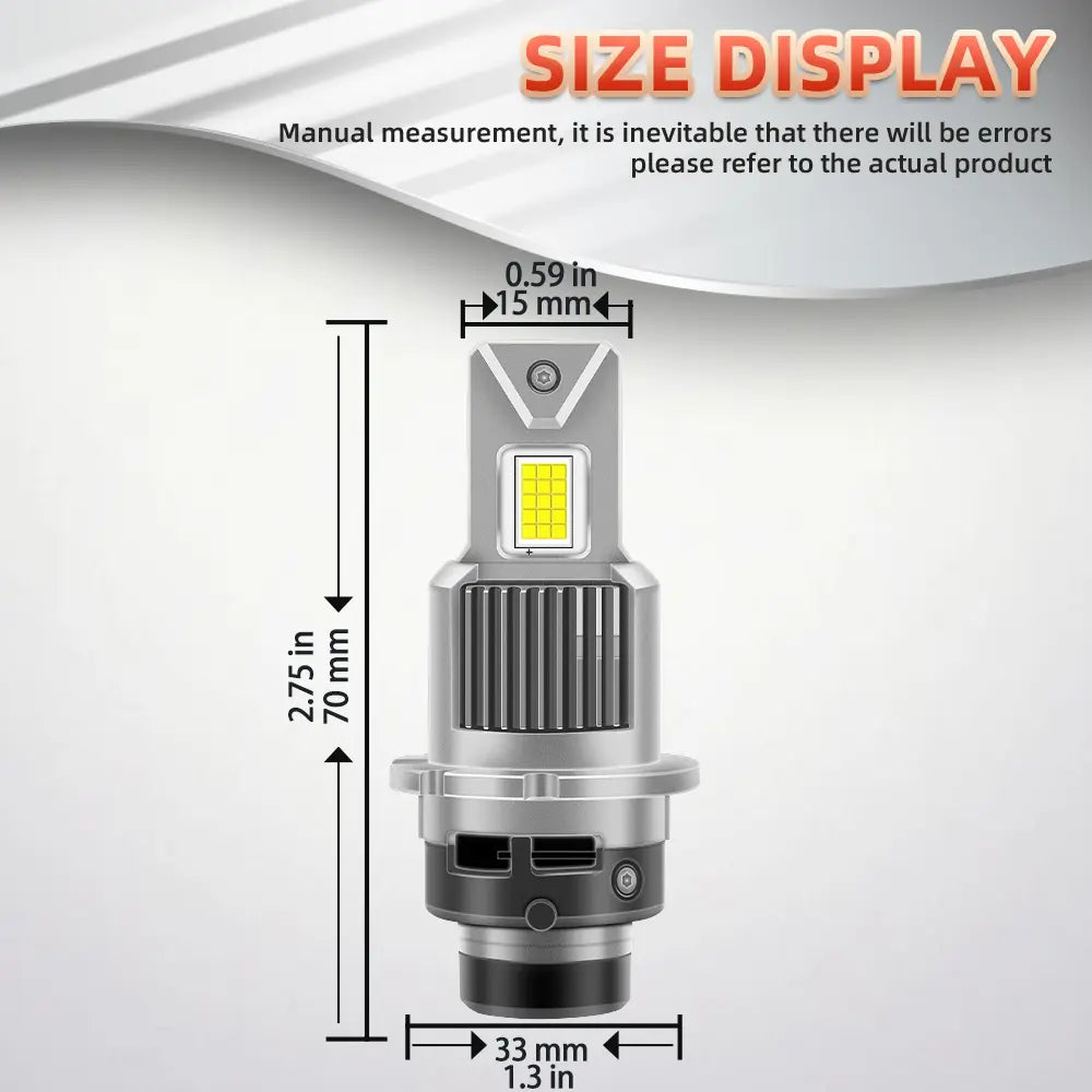 Set 2 Becuri LED Auto BESEDER D2S/D4S 110W, 6000K, IP68, Răcire Activă, Chipuri LED CSP TX7530