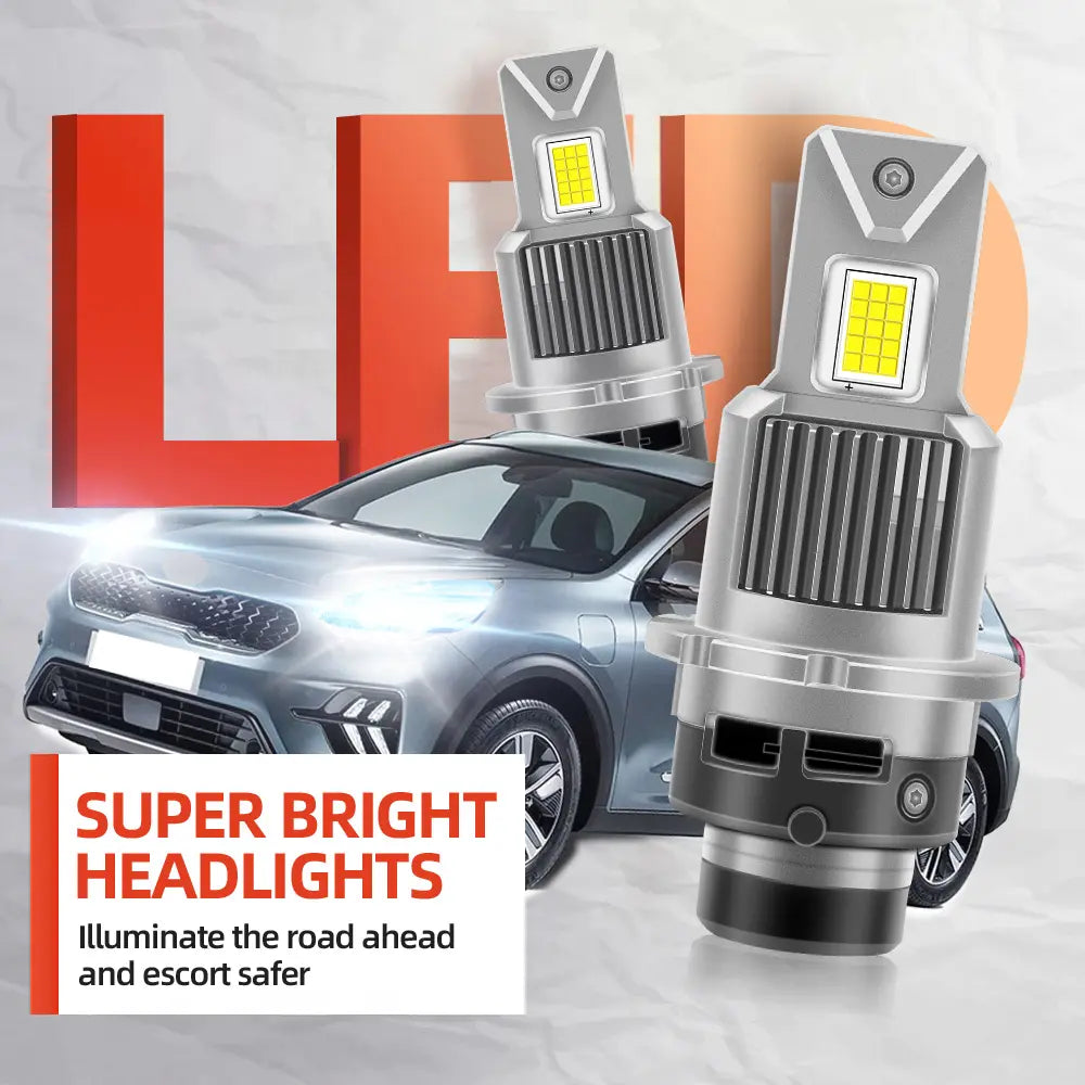 Set 2 Becuri LED Auto BESEDER D2S/D4S 110W, 6000K, IP68, Răcire Activă, Chipuri LED CSP TX7530