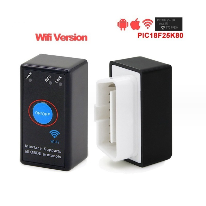 Interfața ELM327 WiFi chip 18F25K80 Buton On/Off pentru Diagnoza Auto BESEDER