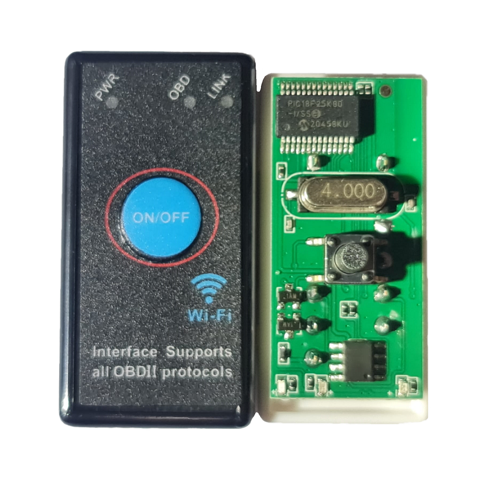 Interfața ELM327 WiFi chip 18F25K80 Buton On/Off pentru Diagnoza Auto BESEDER
