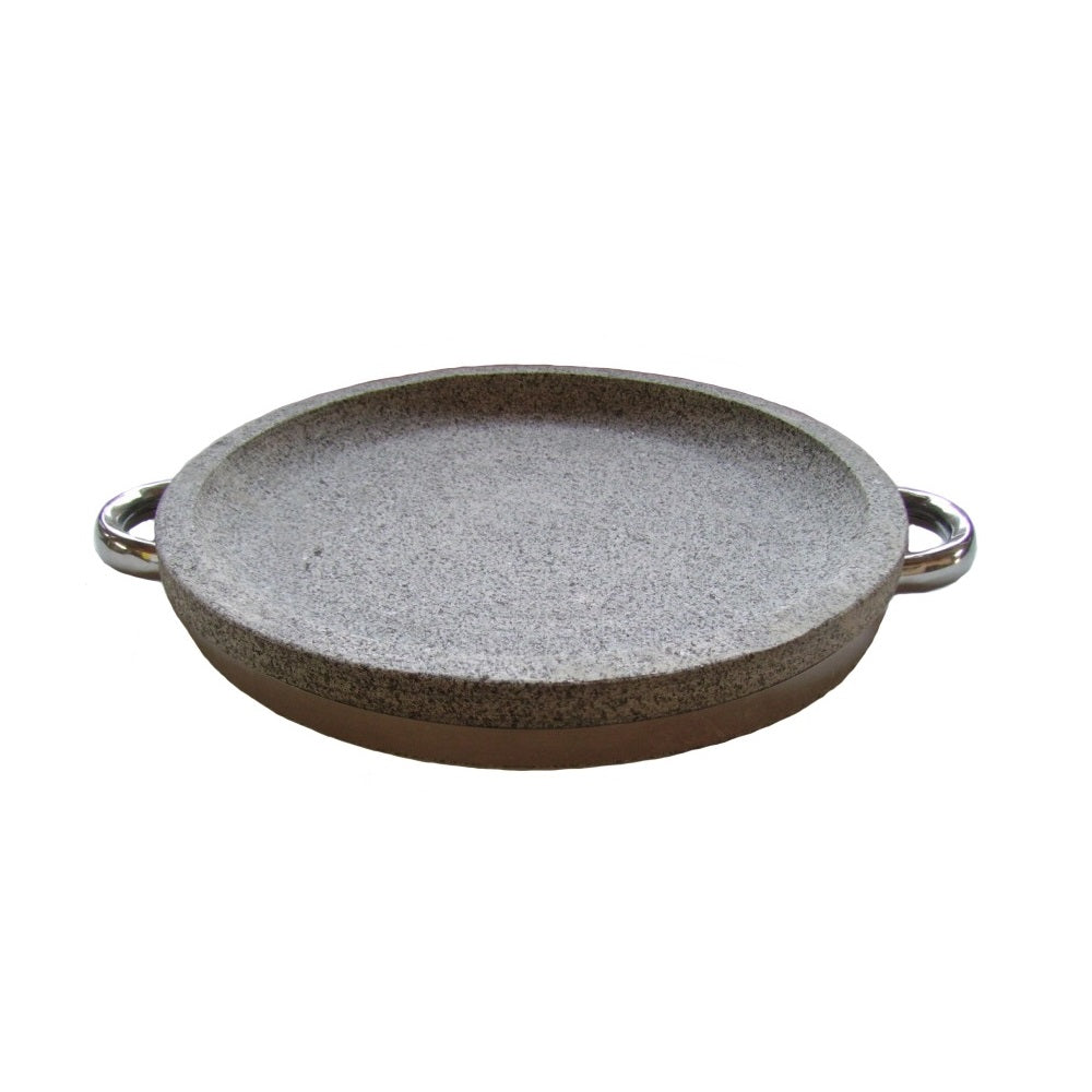 Tigaie din Piatra naturală de granit 30cm cu Mânere, BESEDER, Durabilă și Ideală pentru Gătit Sănătos