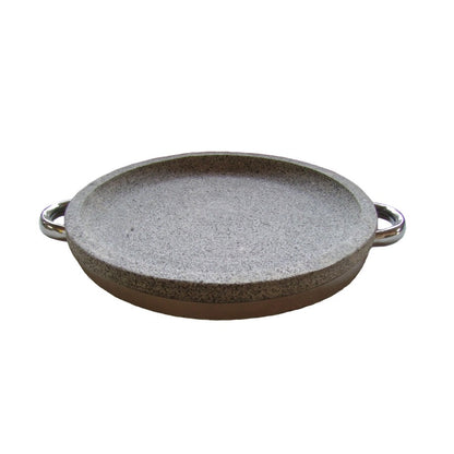 Tigaie din Piatra naturală de granit 30cm cu Mânere, BESEDER, Durabilă și Ideală pentru Gătit Sănătos