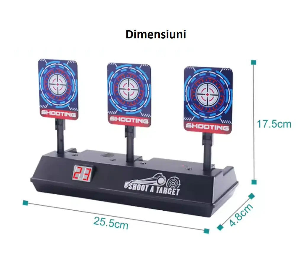 Țintă Electronică pentru Nerf BESEDER, cu Scor și Sunet, Alimentare pe Baterii