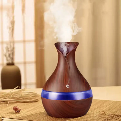 Difuzor Aromaterapie și Umidificator Tip Vaza, BESEDER cu LED și USB